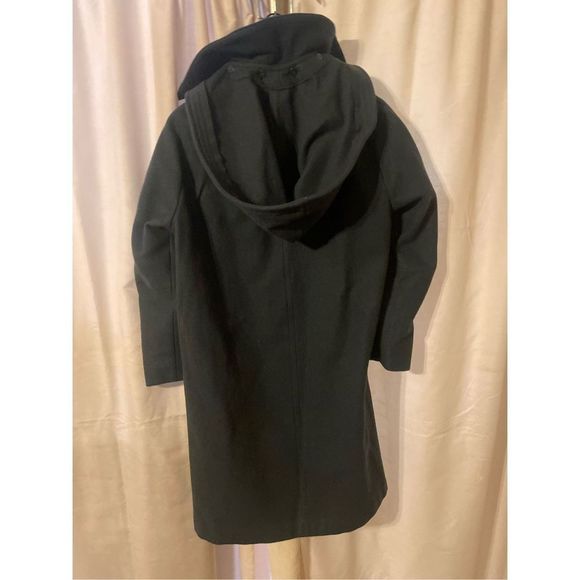 Vintage CBV Karlskrona Swedish Military Grey  Wool Hooded Coat Overcoat 40 - Picture 13 of 16